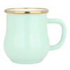 Al Saif Gallery steel mug, 8 cm, 0.33 litres, gold-light green rim product image 1