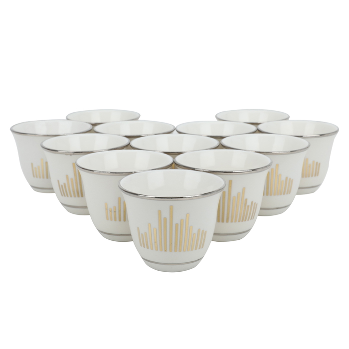 Al Saif Gallery Glass Teacoffee Serving Set, 50 Pieces - Clear Gold product image 3