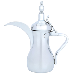 Al Saif Gallery Sulaiman Steel Dallah, 26 oz - Silver product image