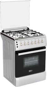 Edison freestanding gas oven, 60 x 90 cm, 5 burners - silver product image 2