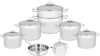 Erbil HASCEVHER Steel Cookware Set, 14 Pieces, 20 / 22 / 26 / 30 / (26) / 26 cm, Turkish - Silver product image 1