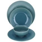 Al Saif Gallery porcelain dinner set, 24 pieces, round - turquoise product image 1