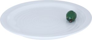 Al Saif Gallery porcelain dessert plate, 28.2 x 28.2 x 4.1 cm, round, decorated with avocado - white product image