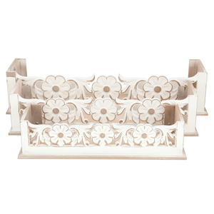 Al Saif Gallery Wooden Shelves Set, 3 Pieces - White product image