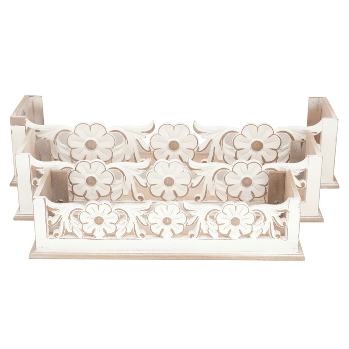 Al Saif Gallery Wooden Shelves Set, 3 Pieces - White product image 1