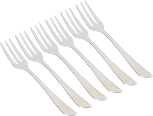 Al Saif Gallery Steel Fork Set, 6 Pieces - Silver product image