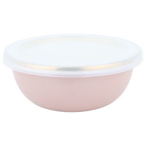 Al Saif Gallery Steel Bowl, 12 cm, with lid - pink product image