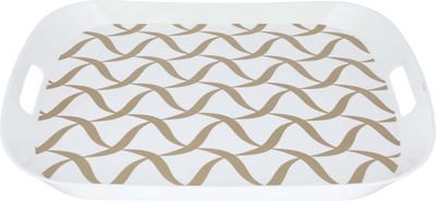 Tofaria Melamine Al Saif Gallery, 48 x 37 x 4 cm, rectangular, decorated brown - white product image 1