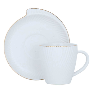 Al Saif Gallery porcelain coffee cup set, 12 pieces - white product image