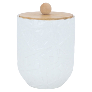 Al Saif Gallery porcelain storage box, wooden lid - white product image