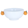 Al Saif Gallery porcelain bowl, 20.9 x 15.1 x 7.5 cm, decorated with oranges - white product image 1