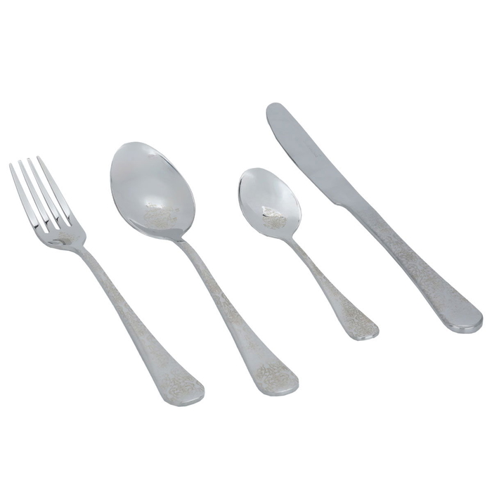 Al Saif Gallery steel cutlery set, 24 pieces - silver product image 1