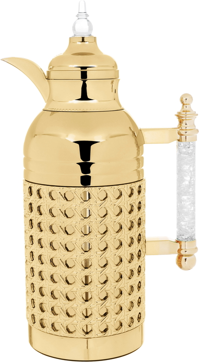 Al Saif Gallery Sarah thermos set, 1 liter, crystal handle - gold product image 2