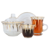 Al Saif Gallery Glass Teacoffee Serving Set, 50 Pieces - Clear Gold product image 1