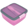 Al Saif Gallery Plastic Lunch Box, 1.6 L, with Spoon and Container - Pink product image 1