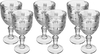 Al Saif Gallery glass juice cups set, with base, 6 pieces - transparent product image 1