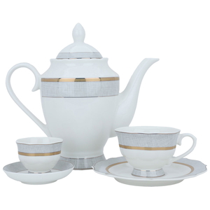 Al Saif Gallery porcelain dining set, 65 pieces, round - white product image