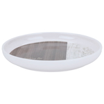 Al Saif Gallery Plastic Serving Tray, 15x15x2.3 cm, Round - White Brown product image 2