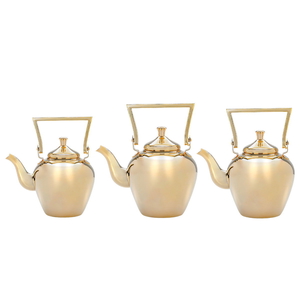 Al Saif Gallery Steel Jug Set, 3 Pieces - Gold product image