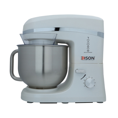 Edison Basic Plus Sm-98412 Kneading Machines Plastic, 1000 Watt, 6.5 Liter, 438 X 258 X 433 Mm, 7 Speeds, 3 Functions, Stainless Steel Bowl - Pearl product image 1