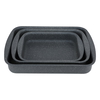 Hascevher Granite Oven Trays Set, 3 Pieces, Turkish, Rectangular - Dark Gray product image 3