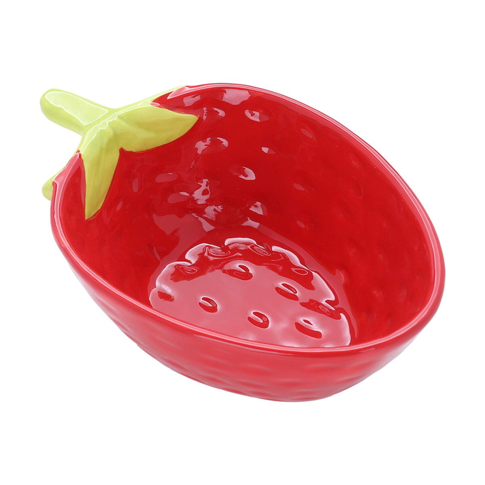 Al Saif Gallery porcelain bowl, 17.8 x 12 x 6.4 cm, strawberry shape - red product image 2