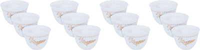 Arcopal Al Saif Gallery Arabic coffee cups set, Korean, spike pattern, 12 pieces - white product image 1