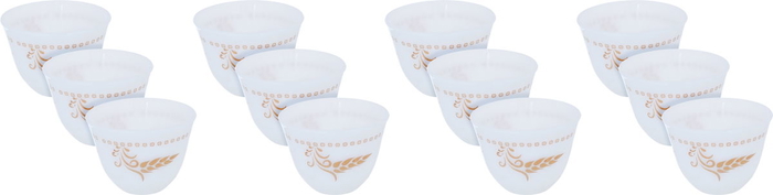 Arcopal Al Saif Gallery Arabic coffee cups set, Korean, spike pattern, 12 pieces - white product image 1