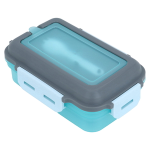 Al Saif Gallery plastic lunch box, 1.2 litres, rectangular, with lid - blue product image