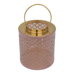 Al Ain Al Andalusia Indian Steel Lantern, 18 X 18 X 20 Cm - Gold product image