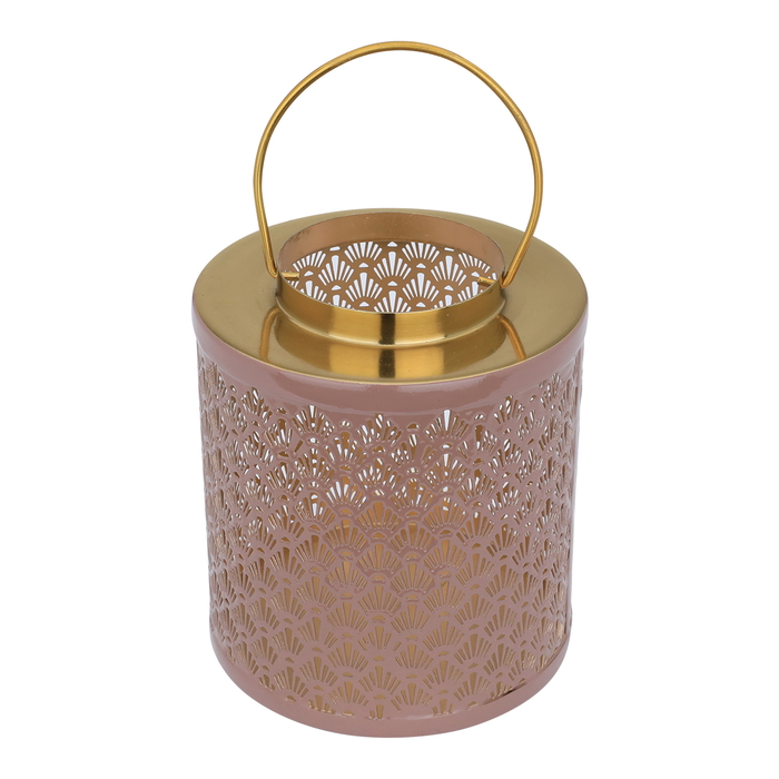 Al Ain Al Andalusia Indian Steel Lantern, 18 X 18 X 20 Cm - Gold product image 1