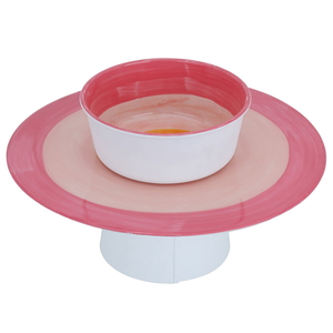 Al Saif Gallery Steel Cake Stand, 30 x 30 x 10 cm, Round, Base - Pink product image