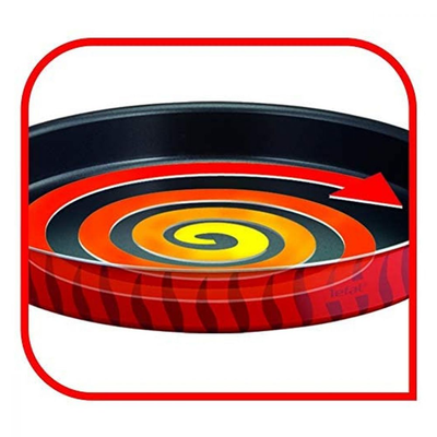 Tefal Red Flame oven tray set, 34+30 cm, round, 2 pieces - red product image 3