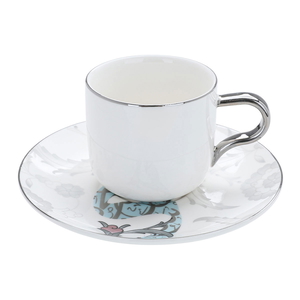 Al Saif Gallery Porcelain Coffee Cups Saucer Set, 12 Pieces, 100 Ml - White product image