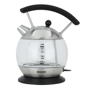 Edison Yk-G08 Electric Glass Water Kettle, 2200 Watt, 1.7 Liter - Black product image