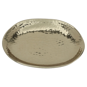 Al Saif Gallery Steel Serving Plate, Oval - Gold product image