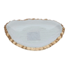 Al Saif Gallery glass sweet dish, 18x14.5x3 cm, triangle, with gold rim - clear product image 1