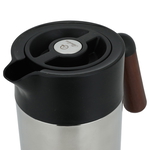 Tara Plastic Timeless Thermos, 1.2 Liter, Wooden Handle, Squeeze - Silver product image 4