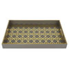 Saif Gallery wooden tofareya, 45 x 30 x 5 cm, rectangle, golden square pattern - Cappuccino product image 2