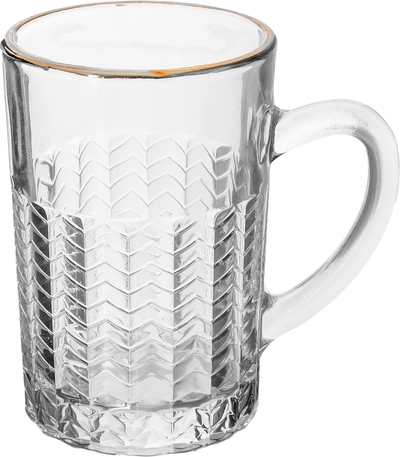 طقم بيالات شاي زجاج ماكس جلاس، بخط ذهبي، 6 قطع - شفاف product image 3