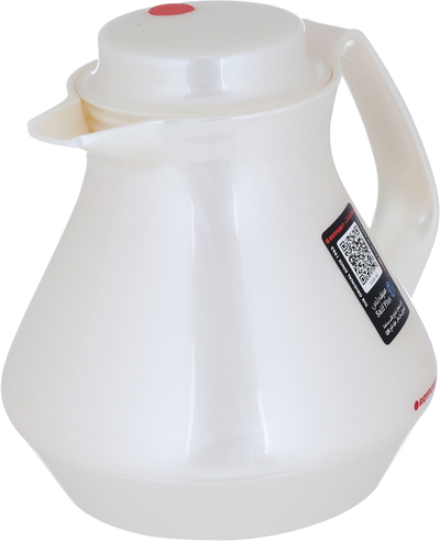 Rotpont thermos, 1 liter, glass inner container, plastic outer shell - white product image 4