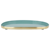 Al Saif Gallery Steel Sweet Serving Plate, 20.9x20.9x7.8 cm, Oval - Light Green product image 2