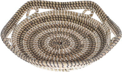 Al Saif Gallery aisha Khos, 36 x 36 x 10 cm, round - grey-beige product image 2