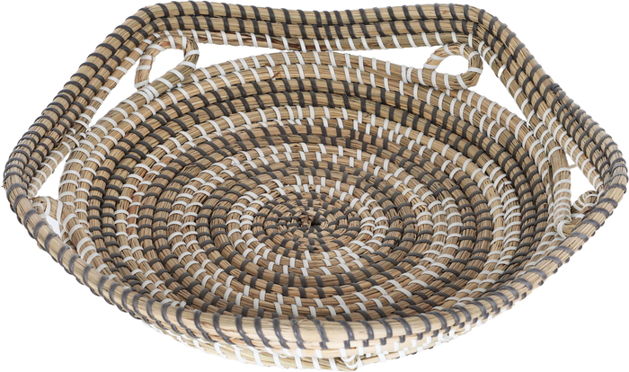 Al Saif Gallery aisha Khos, 36 x 36 x 10 cm, round - grey-beige product image 2