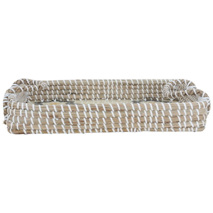 Al Saif Gallery wicker tofareya, 37 x 27 x 5 cm, rectangle, blue-beige pattern product image