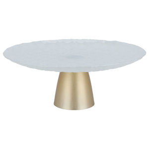 Al Saif Gallery Glass Serving Stand, 32X32X12 Cm - Pearly White product image