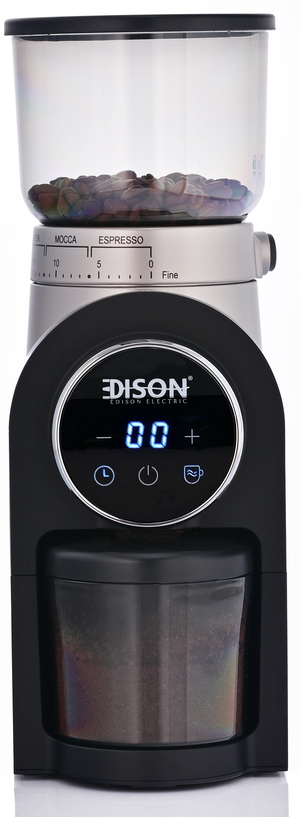 Edison Mgc-101 Coffee Grinder Steel, 1600 Watt, 250 Grams, 263 X 184 X 359 Mm - Black Silver product image