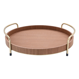 Al Saif Gallery Wooden Serving Tray, 37 Cm - Brown product image