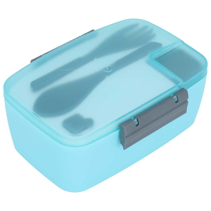 Al Saif Gallery Plastic Lunch Box, 880 ml, Rectangle, 3 Pieces - Blue 880 ml product image