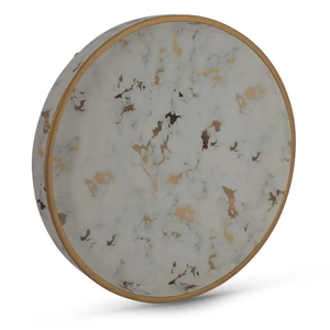 Al Saif Gallery porcelain dessert serving dish, 30x30x4.5 cm, round, deep - white marble product image